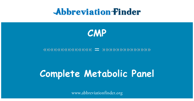 CMP: Повний метаболічних панелі