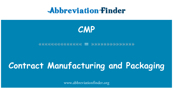 CMP: عقد التصنيع والتعبئة والتغليف