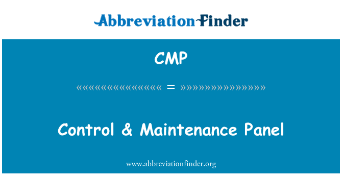 CMP: Control & Panel de mantenimiento
