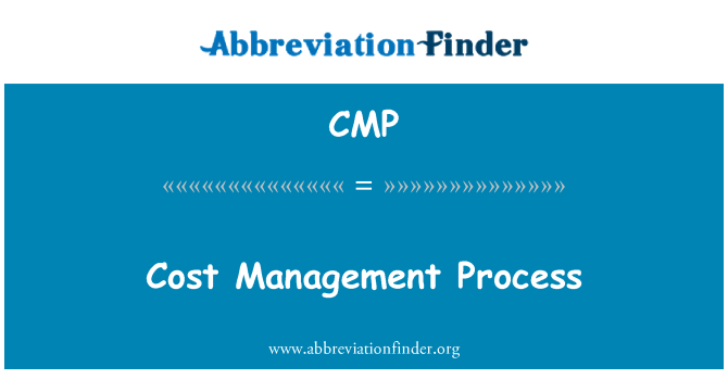 CMP: Cost Management Process