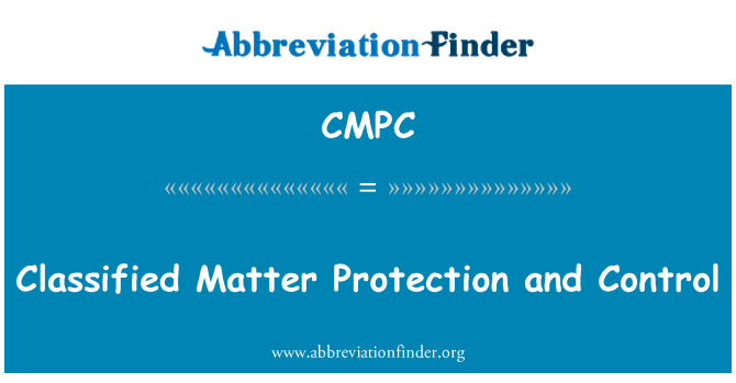 CMPC: Controllo e protezione di materia classificate