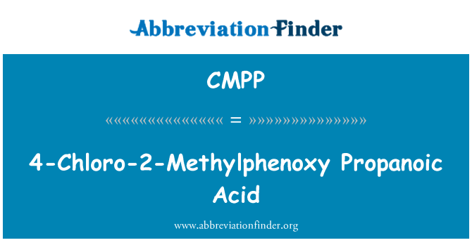 CMPP: 4-Chloro-2-Methylphenoxy acido propionico