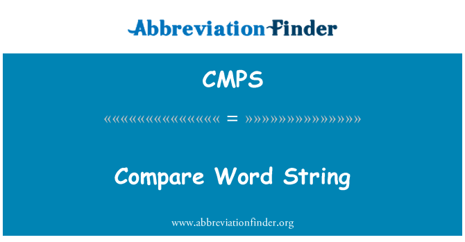 CMPS: Võrrelda sõna String