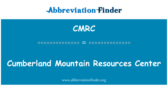 CMRC: Cumberland Mountain Resources Center