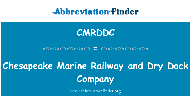 CMRDDC: Chesapeake tren marí i l'empresa marina seca