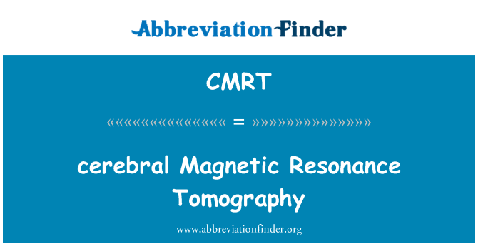 CMRT: cerebral Magnetic Resonance Tomography