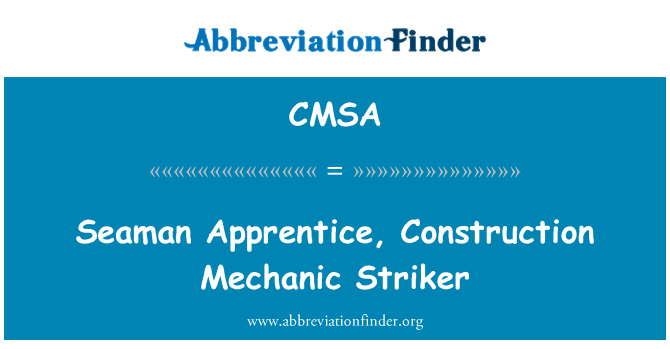 CMSA: Seaman Apprentice, Construction Mechanic Striker