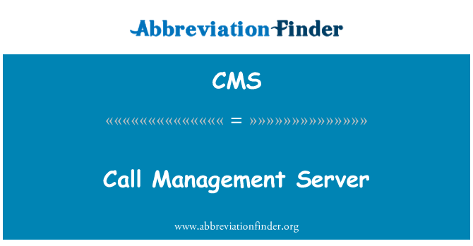 CMS: Call Management Server