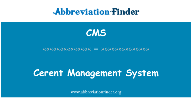 CMS: Cerent Management systém