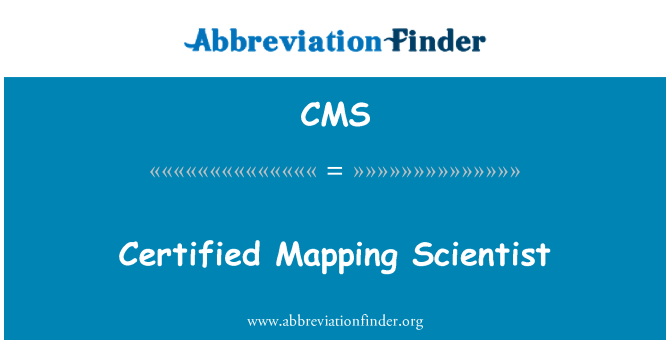 CMS: Gecertificeerd Mapping wetenschapper