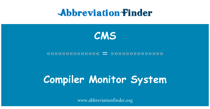 CMS: کمپائلر مانیٹر نظام