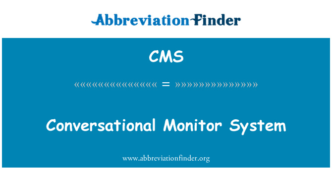 CMS: Conversationele monitorsysteem