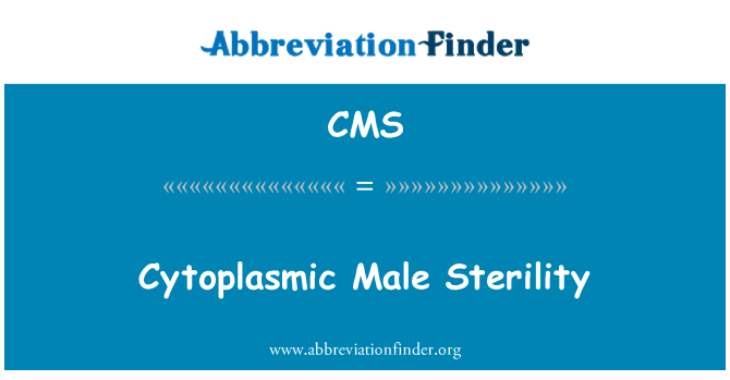 CMS: Tsütoplasma isassteriilsust