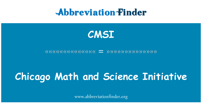 CMSI: 芝加哥數學和科學舉措