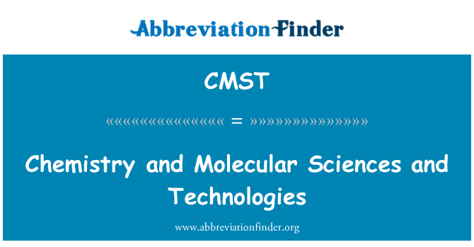 CMST: کیمسٹری اور سالماتی علوم اور طرزیات