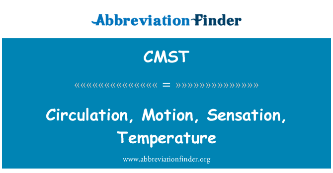 CMST: Ċirkolazzjoni, moviment, sensazzjoni, it-temperatura