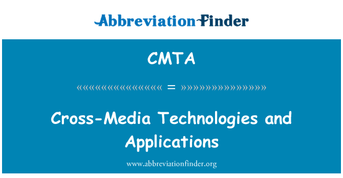 CMTA: Cross-Media tehnologij in aplikacij