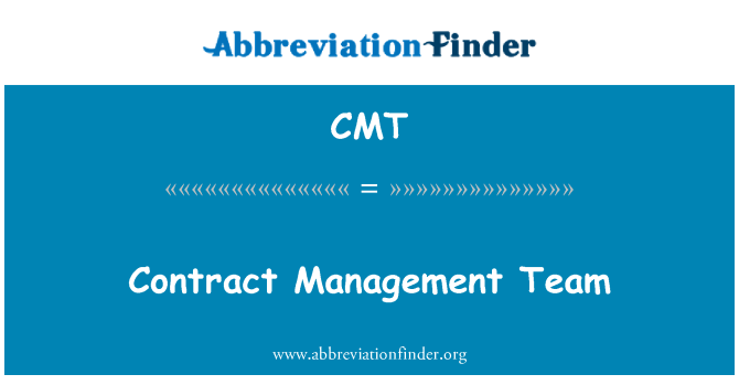CMT: Team di gestione del contratto