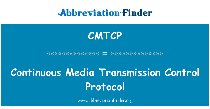 CMTCP: Protokoll ta ' kontroll tat-trasmissjoni kontinwu tal-midja