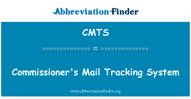 CMTS: Commissioner's Mail Tracking System