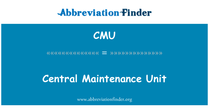 CMU: Sentrale vedlikehold enhet