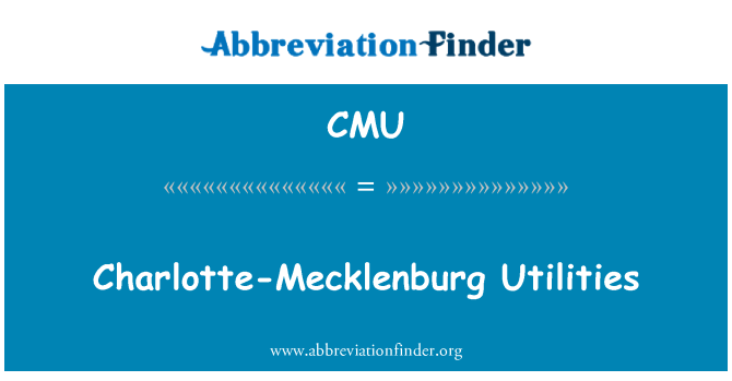 CMU: Charlotte-Mecklenburg Utility