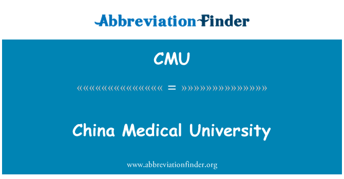 CMU: Kiinan Medical University