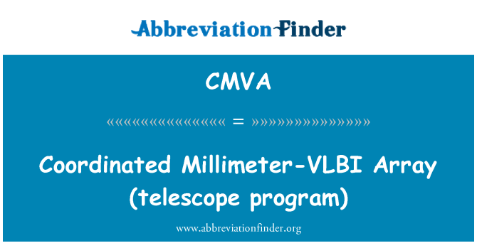 CMVA: Koordinati VLBI tat-millimetru Array (teleskopju programm)