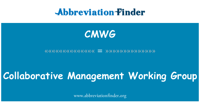 CMWG: Colaborare gestionare grupului de lucru