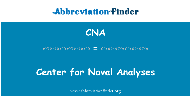 CNA: Deniz analizleri için merkezi