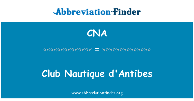 CNA: क्लब Nautique d ' antibes