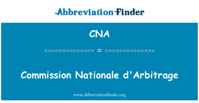 CNA: Komisjoni Nationale d'Arbitrage