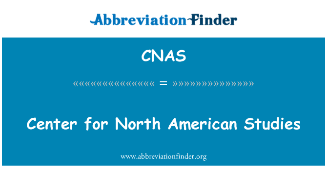 CNAS: Center za severnoameriške študije