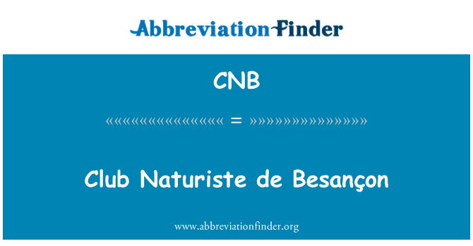 CNB: Club Naturiste de BesanÃ§on