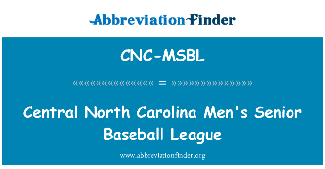 CNC-MSBL: Central North Carolina vīriešu augstākā beisbola līga