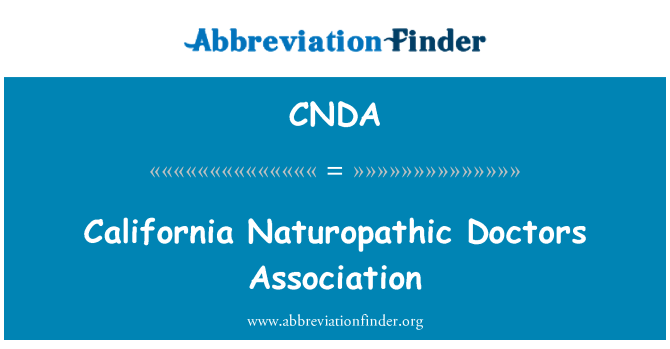 CNDA: 캘리포니아 Naturopathic 의사 협회