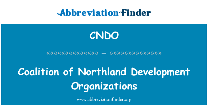 CNDO: Coalició d'organitzacions de desenvolupament de Northland