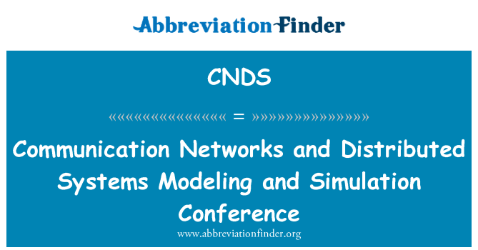 CNDS: Sidevõrgud ja hajutatud süsteemide modelleerimine ja simulatsioon-konverents