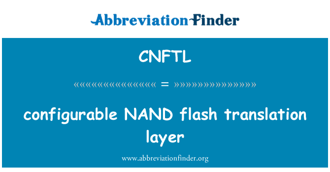 CNFTL: konfigurálható NAND flash fordítás réteg