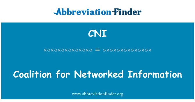 CNI: Koalitionen för nätverksanslutna Information