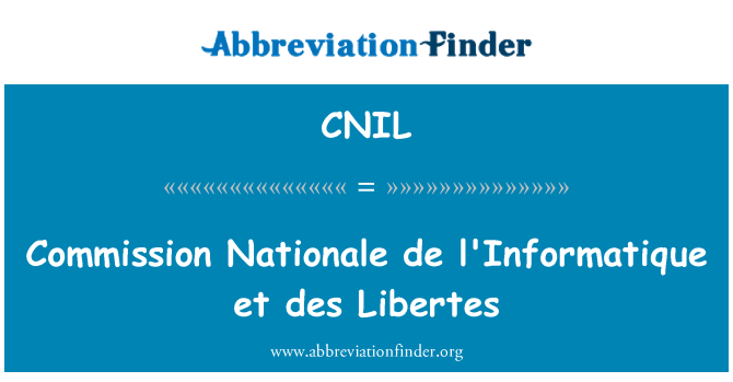 CNIL: Commission Nationale de l'Informatique et des Libertes