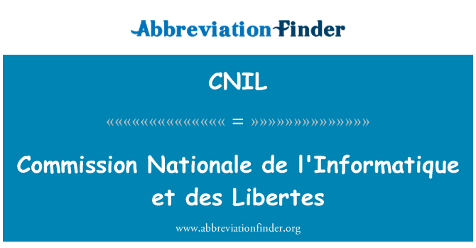 CNIL: עמלה נאסיונאל דה l'Informatique et des Libertes