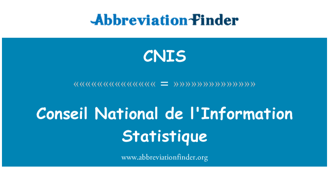 CNIS: Narodowy Conseil de l'Information cyklu