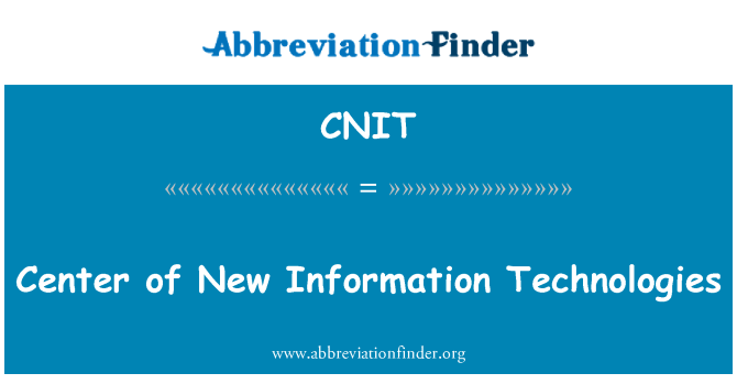 CNIT: Centrum van nieuwe informatietechnologieën