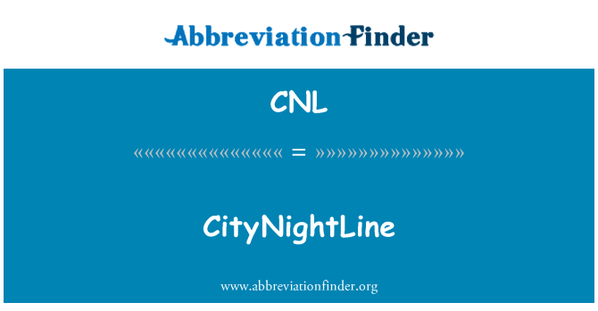 CNL: CityNightLine