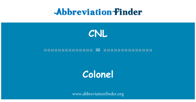 CNL: Colonnello