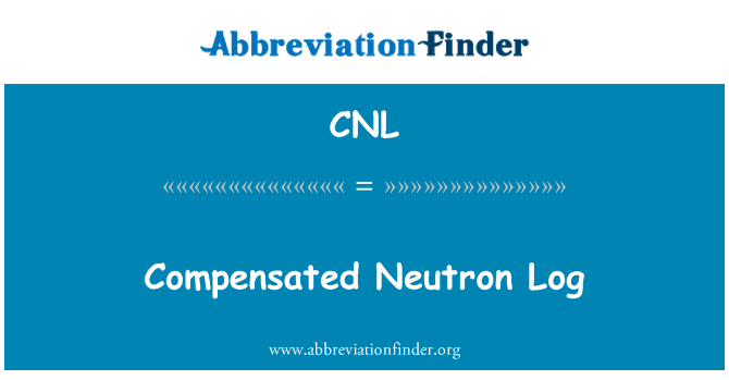 CNL: Kompenseret Neutron Log