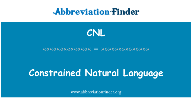 CNL: Dibatasi bahasa alami