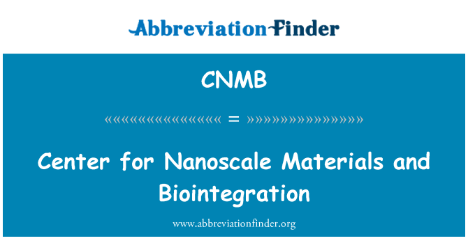 CNMB: Centrul pentru scara nanometrica materiale şi Biointegration