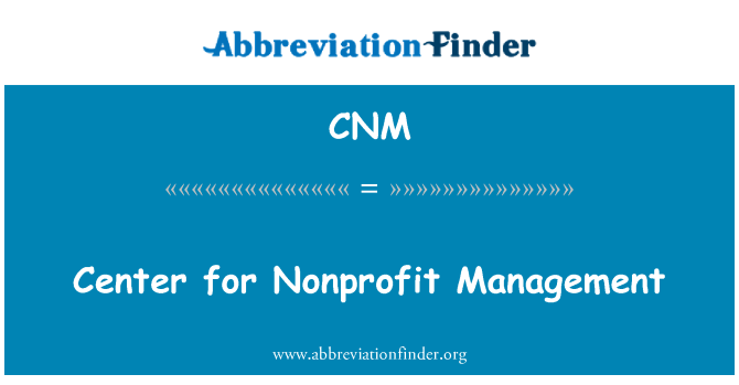 CNM: Center for Nonprofit Management